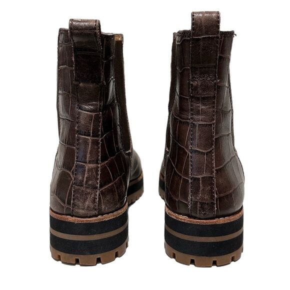 Madewell The Ivy Chelsea Boot in Croc Embossed Leather Size 8 - Picture 6 of 10